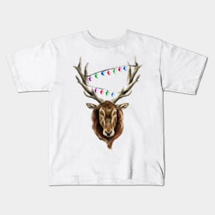 Festive Red Deer Stag Kids T-Shirt